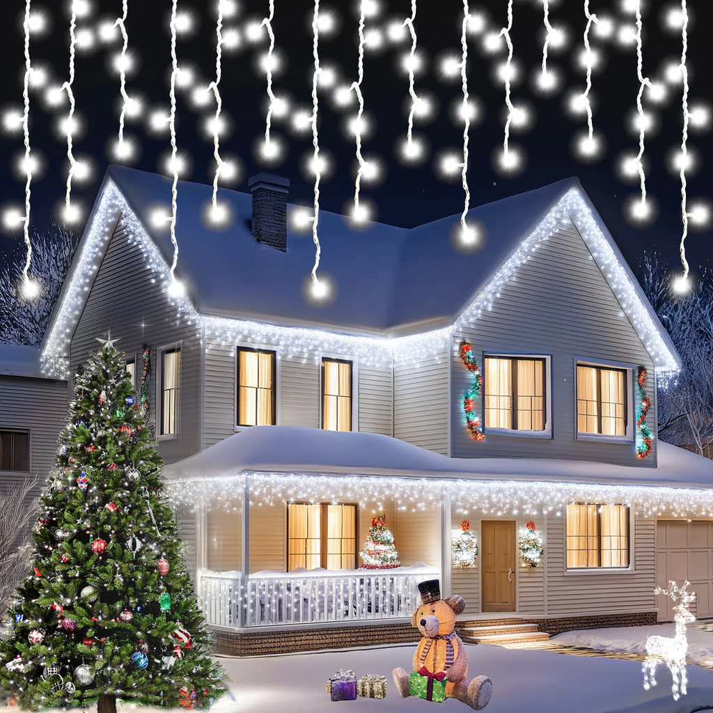 39.4 ft Christmas String Lights – 480 LEDs with 8 Modes, Timer & Memory