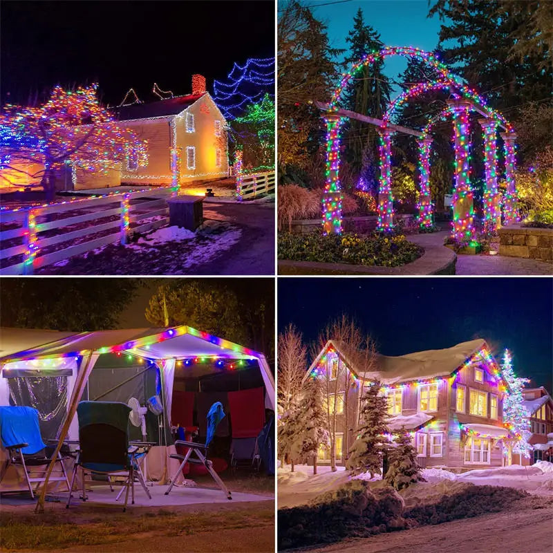 Solar String Lights Outdoor Waterproof – Warm White or Multicolor Fairy Lights for Garden, Trees & Patio