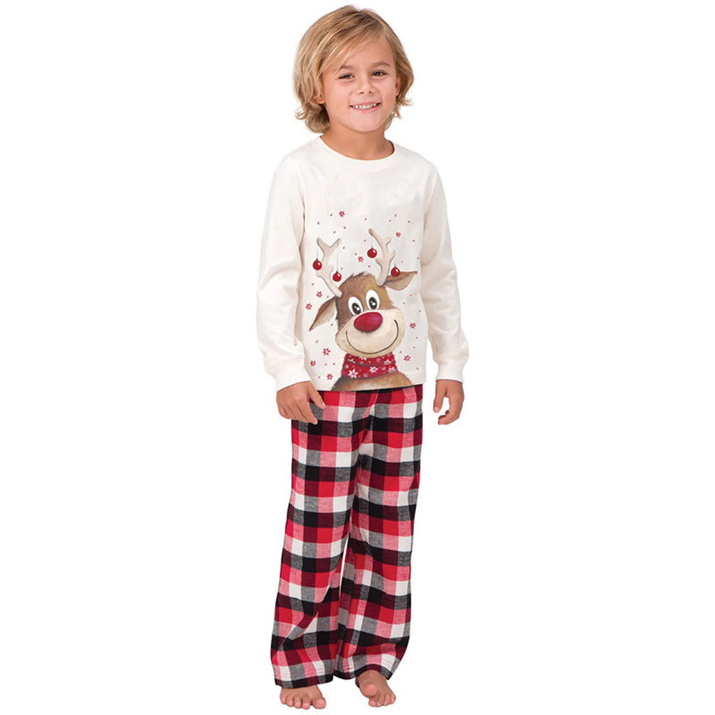 Christmas Rilms Matching Family Christmas Pajamas – Plaid Reindeer Set for Dad, Mom, K ...