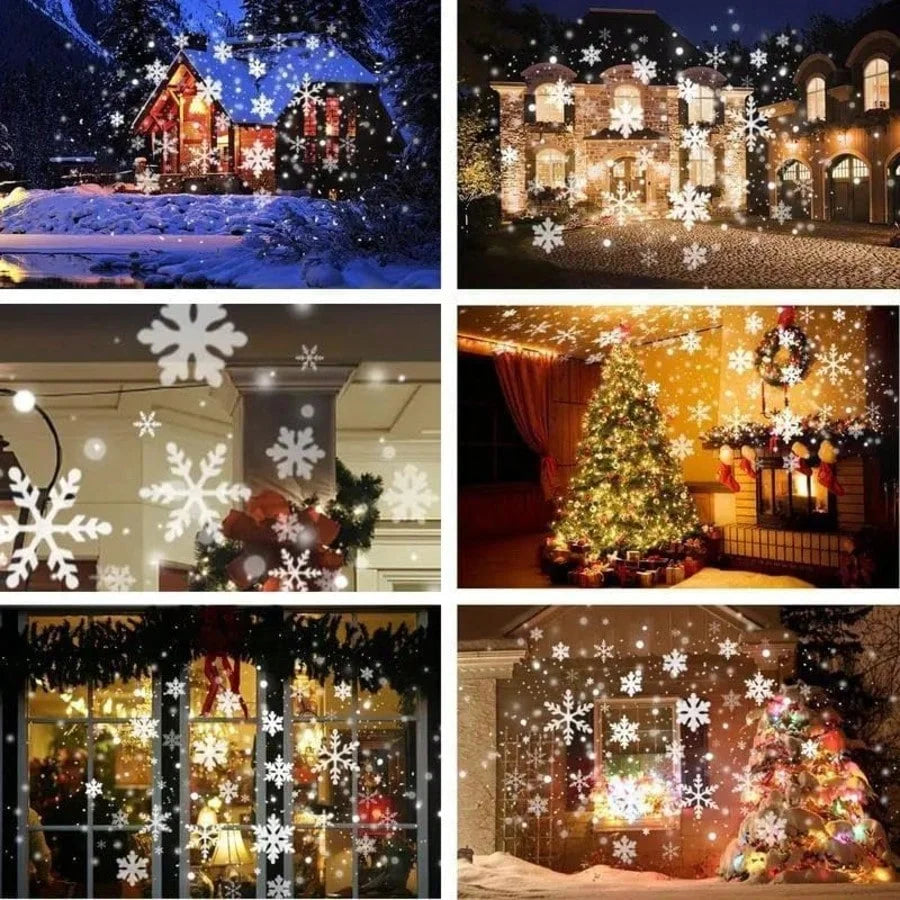 Christmas Snowflake Projector Light – LED Outdoor Holiday Decoration