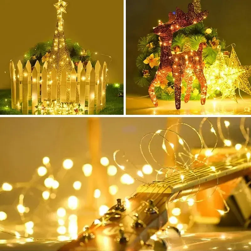 Solar String Lights Outdoor Waterproof – Warm White or Multicolor Fairy Lights for Garden, Trees & Patio