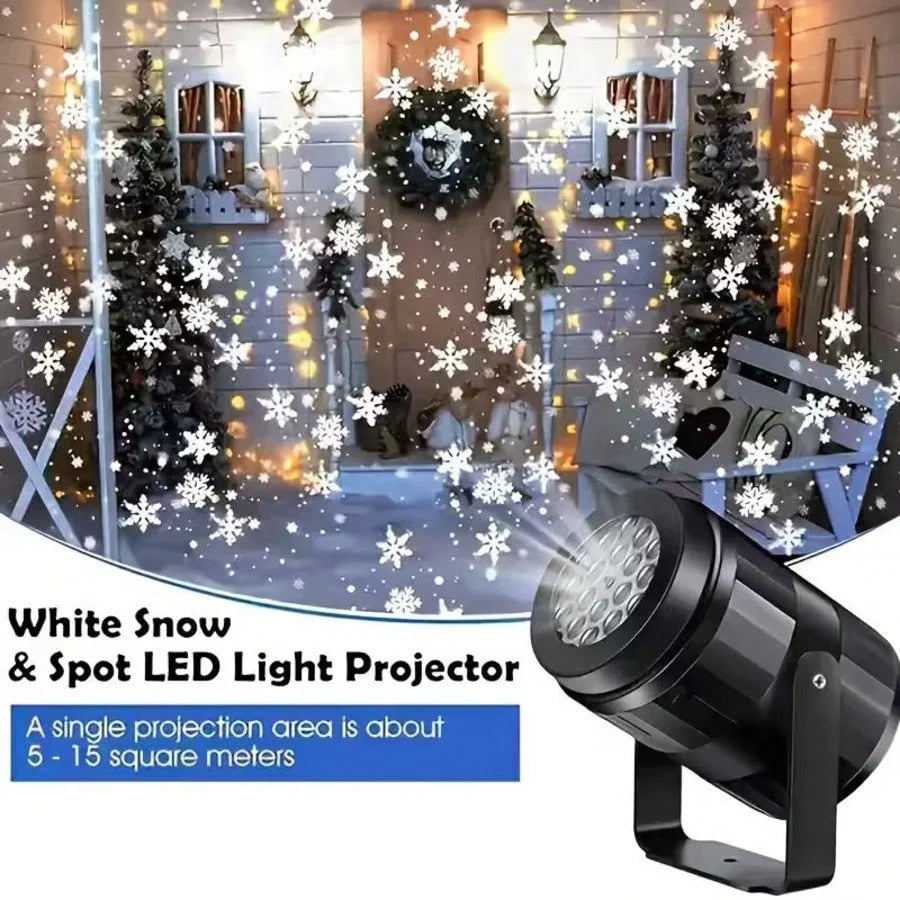 Christmas Snowflake Projector Light – LED Outdoor Holiday Decoration