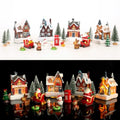 24-Piece Christmas Village Set – LED Lighted Houses & Holiday Figurines