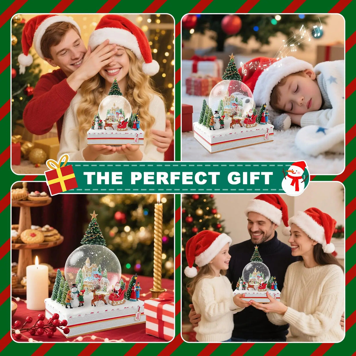 Musical Christmas Snow Globe – 4.7" Crystal Ball Holiday Gift & Decor