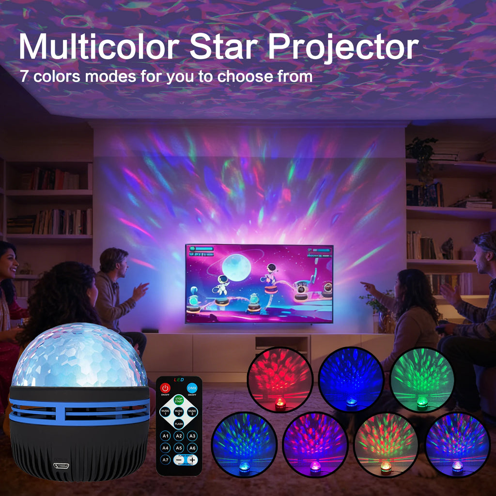 Music Sync Ocean Wave Projector – Sound-Activated RGB Water Ripple Lig ...